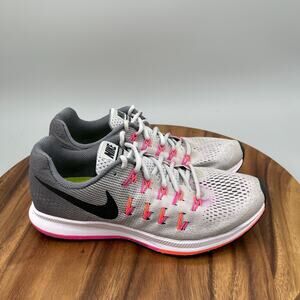 Nike Zoom Pegasus 33 Shoes Womens Size 10 Gray Running Comfort Walking Sneakers